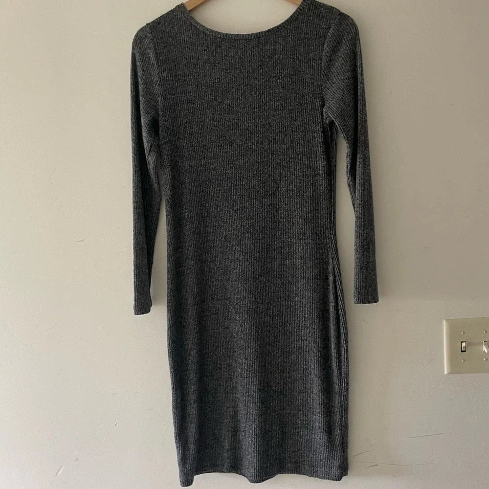 A New Day Charcoal Gray Sweater Dress‎ - Long Sleeve - Picture 2 of 3